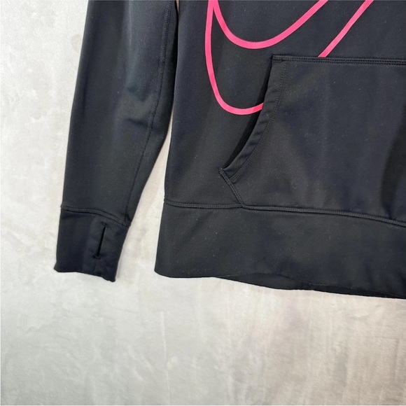 Nike Black Hoodie with Vibrant Pink Logo - Picture 5 of 10